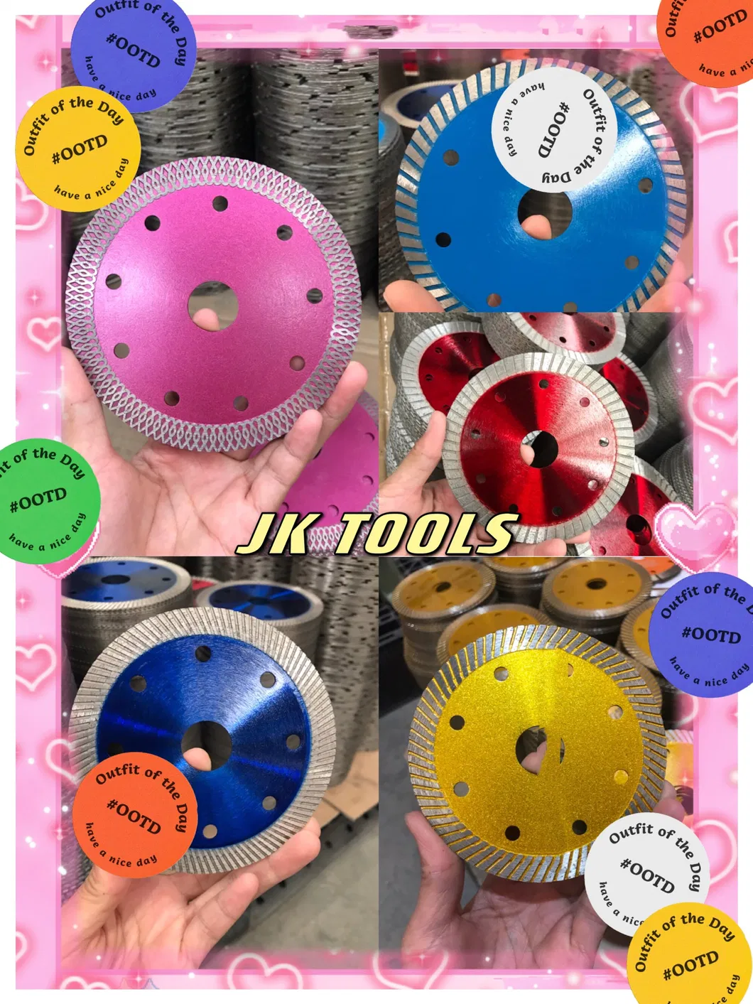 4.5 Inch Zero Chipping China Factory X Turbo/Mesh Turbo Diamond Tools /Diamond Saw Blade/Diamond Cutting Disc/ Ceramic Cutter for Tile/Porcelain