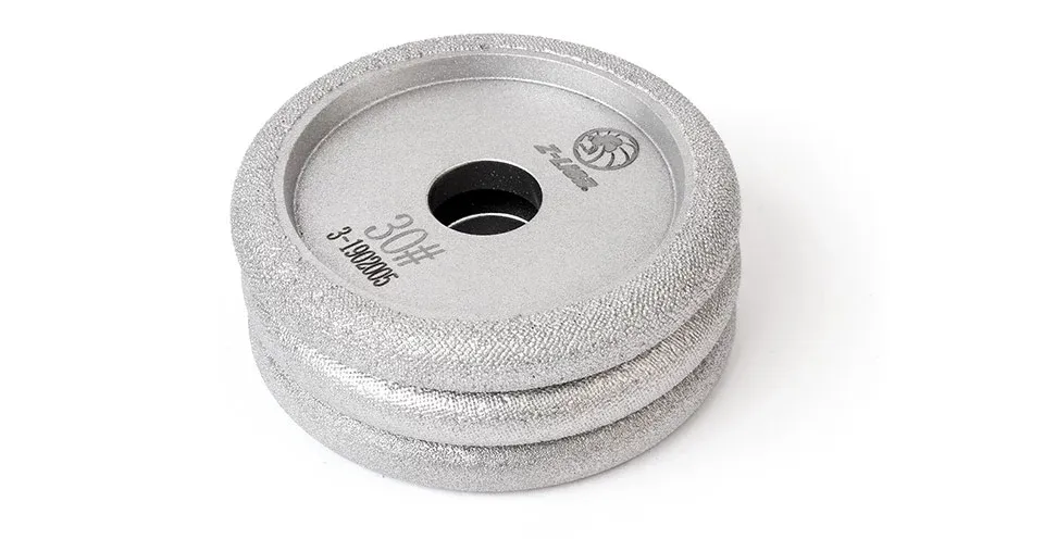 4in Brazed Diamond Groove Polishing Wheel for Ceramic Concrete