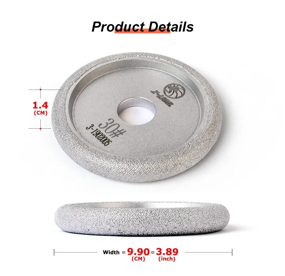 4in Brazed Diamond Groove Polishing Wheel for Ceramic Concrete