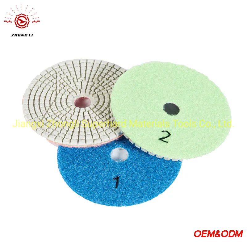 7PCS/Set 4" 100mm Sanding Disc Flexible Grinding Disc Resin Bond Dry Diamond Polishing Pad for Granite Marble
