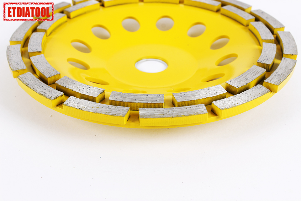 General Purpose Diamond Double Row Cup Wheels for Cutting Granite, Marble, Sandstone, Concrete, Terrazzo