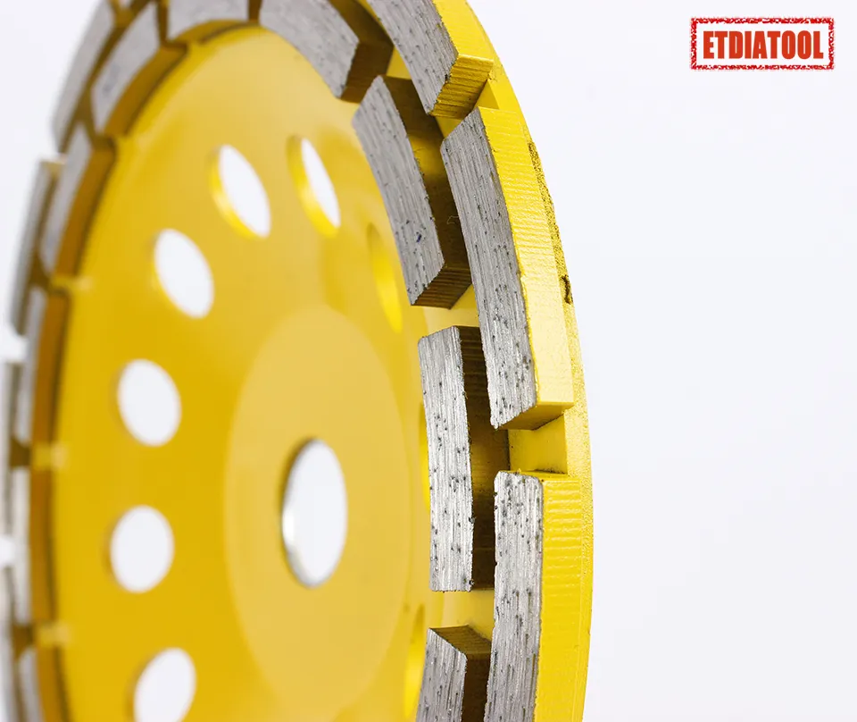 General Purpose Diamond Double Row Cup Wheels for Cutting Granite, Marble, Sandstone, Concrete, Terrazzo