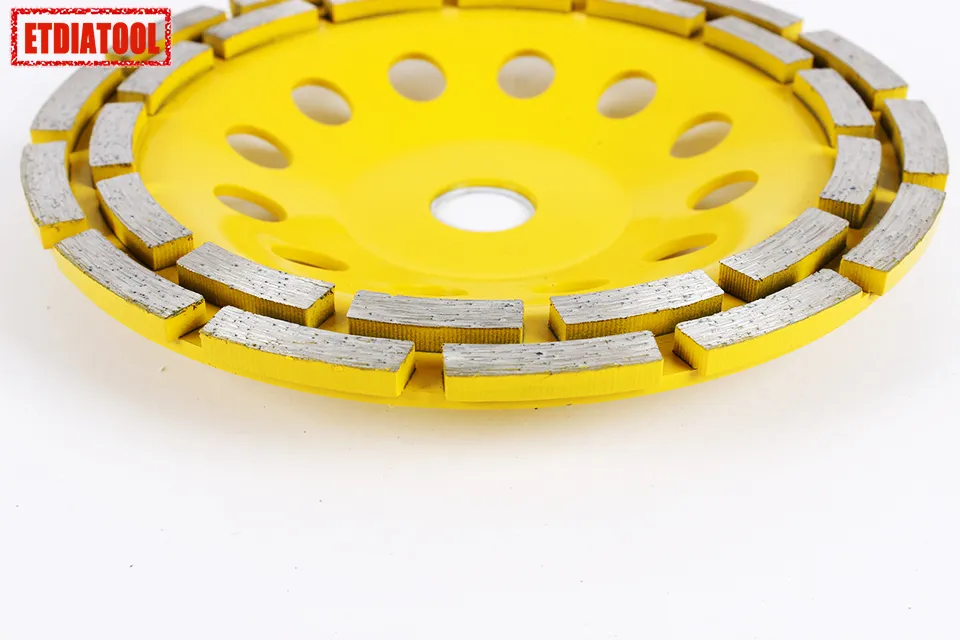General Purpose Diamond Double Row Cup Wheels for Cutting Granite, Marble, Sandstone, Concrete, Terrazzo