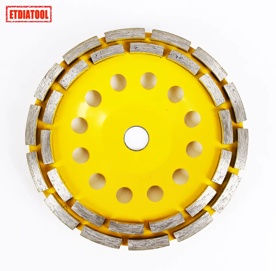 General Purpose Diamond Double Row Cup Wheels for Cutting Granite, Marble, Sandstone, Concrete, Terrazzo