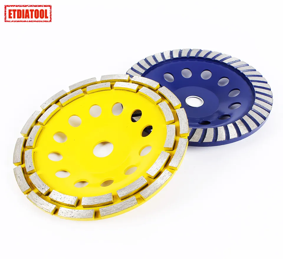 General Purpose Diamond Double Row Cup Wheels for Cutting Granite, Marble, Sandstone, Concrete, Terrazzo
