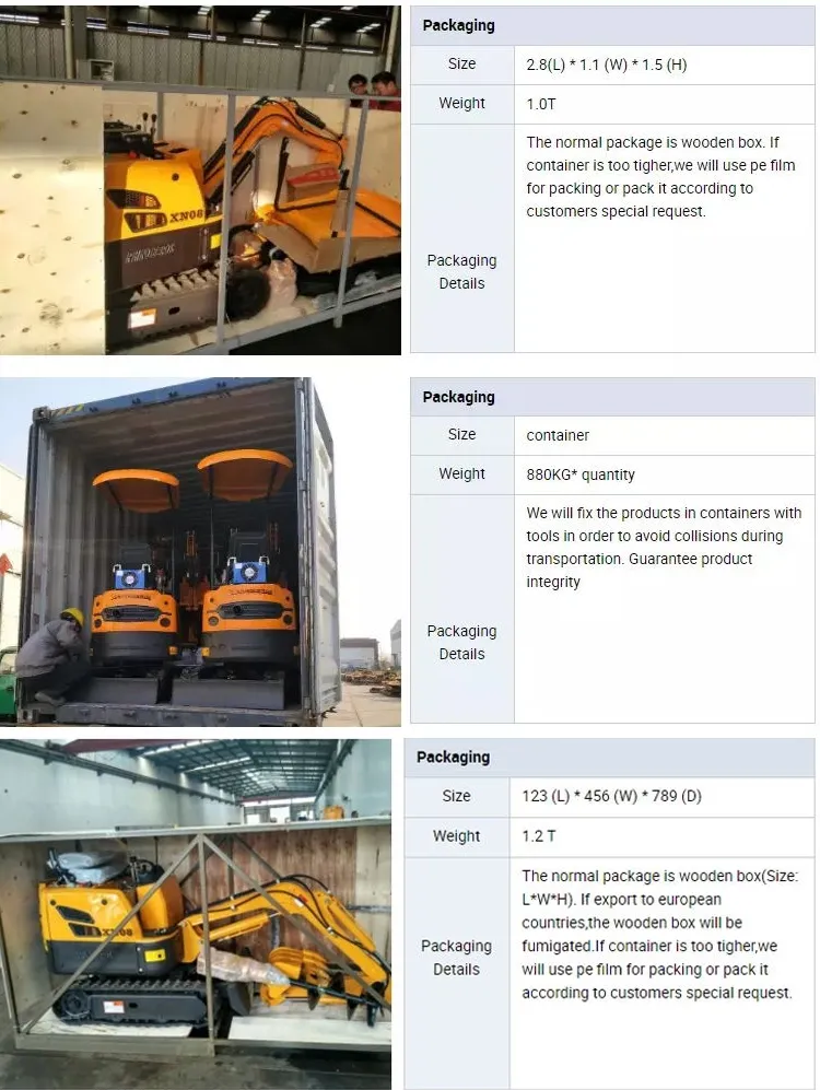 Rhinoceros Mini Excavator XN08 Tracked Mini Excavator Hole Digger