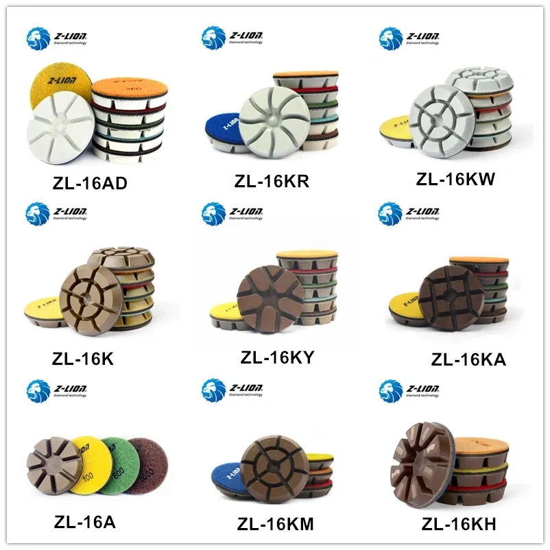Z-Lion Quality Diamond Tool for Stone Granite Marble Quartz Dry Wet Polishing Pad Segment Concrete Floor Grinding Disc