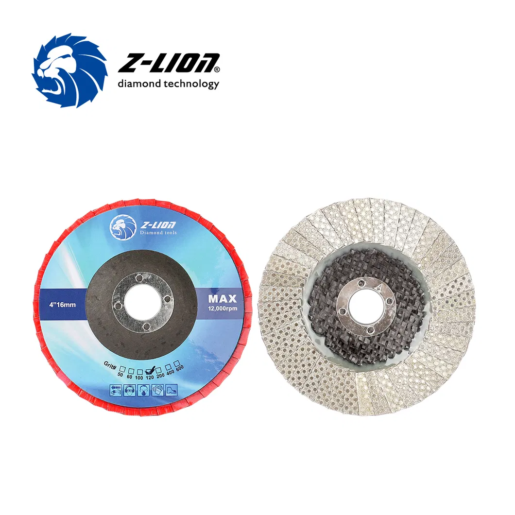 Zlion Diamond Tool Flap Sanding Wheel Polishing Disc 4in 4.5in 5in 7in